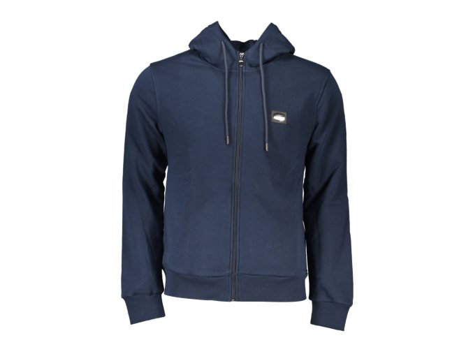CAVALLI CLASS Perfektná Pánska Mikina na zips Modrá