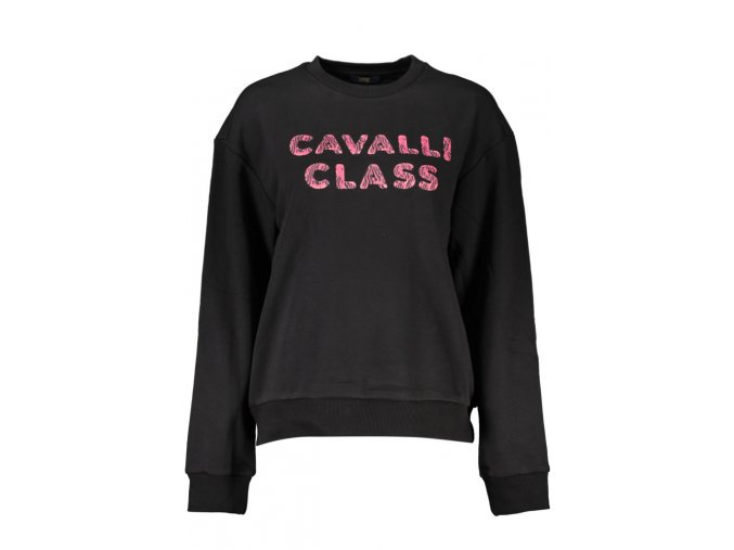 CAVALLI CLASS Perfektná Dámska Mikina Čierna