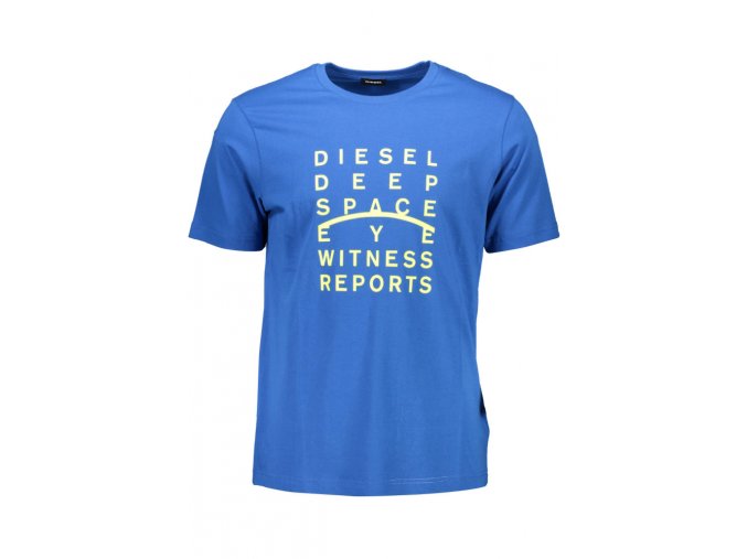 Diesel Perfektné Pánske Tričko Krátky Rukáv Modrá