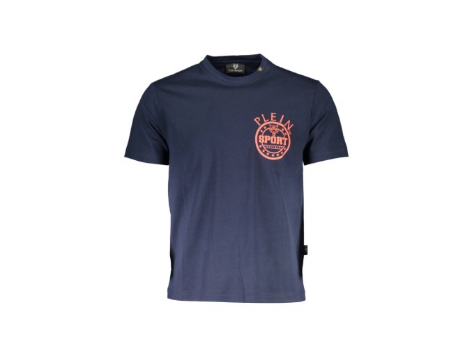 PLEIN SPORT Perfektné Pánske Tričko Krátky Rukáv Modrá (Veľkosť S, Farba modrá)