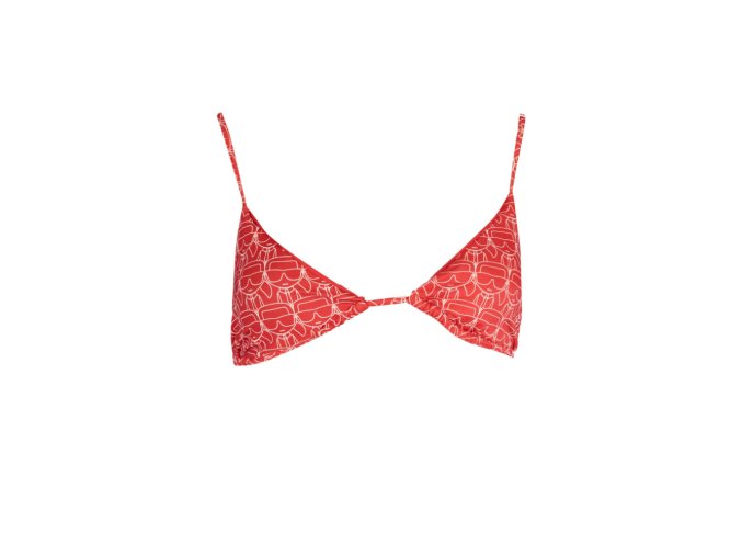 KARL LAGERFELD BEACHWEAR Perfektné Dámske Plavky Vrchný diel Červená (Veľkosť XS, Farba červená)