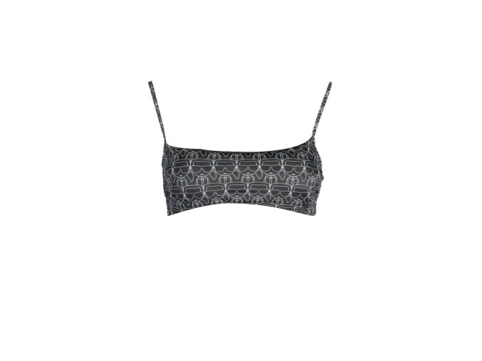 KARL LAGERFELD BEACHWEAR Perfektné Dámske Plavky Vrchný diel Čierna (Veľkosť XS, Farba čierna)
