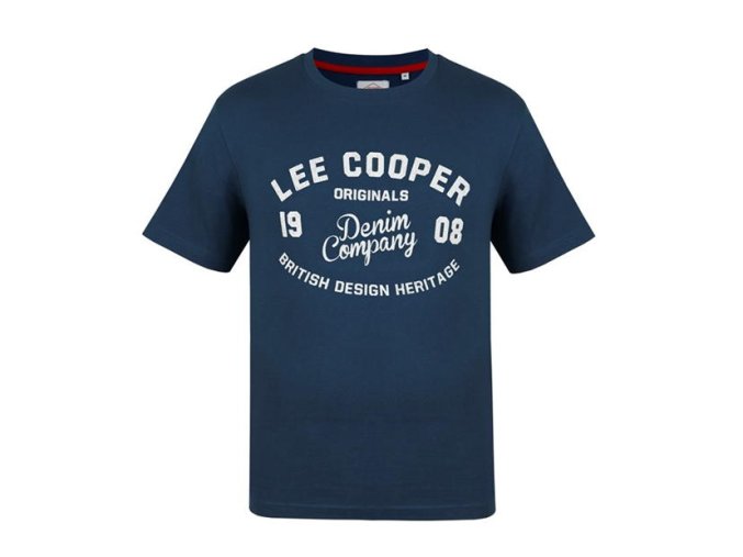 Lee Cooper Pánske Tričko Cooper Logo Modré