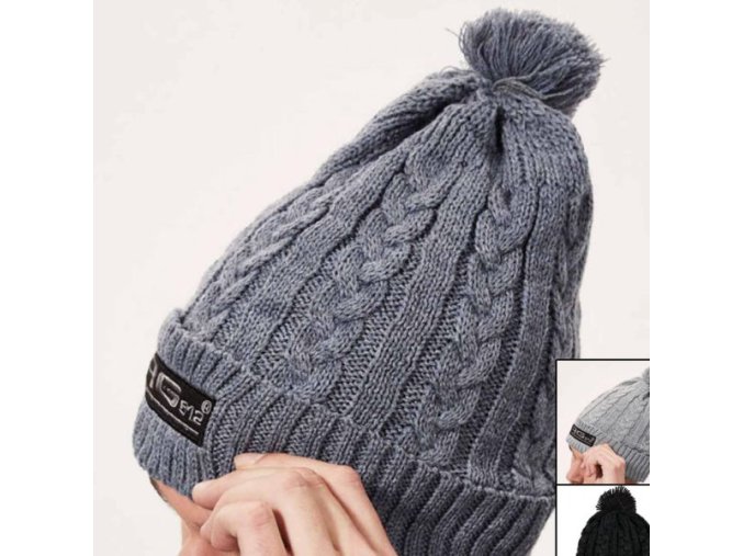 RG512 Perfektná Pánska Zimná Čiapka šedá (Farba šedá)