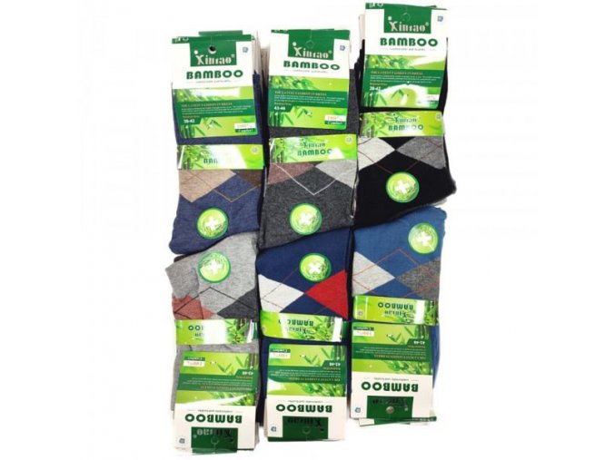Inca Pánske Bambusové Ponožky balenie 5 kusov Mix farieb