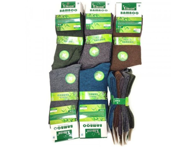 Inca Pánske Bambusové Ponožky balenie 5 kusov Mix farieb (Veľkosť 43 - 46, Farba Multi Colour)