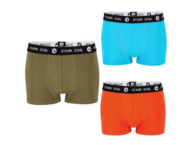 Stark Soul® Prémiové Pánske Boxerky bez bočných švov set 3 kusy mix farieb (Veľkosť M, Farba Šedá)