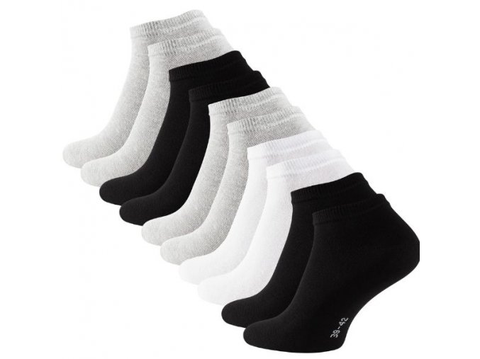 STARK SOUL® Základné Unisex Ponožky do tenisiek 10 párov biela čierna šedá