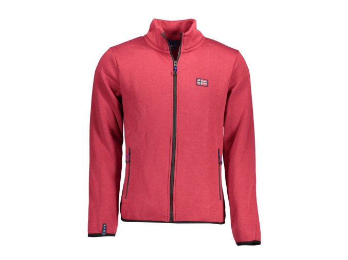 NORWAY 1963 Perfektná Pánska Mikina na zips Červená (Veľkosť 2XL, Farba červená)