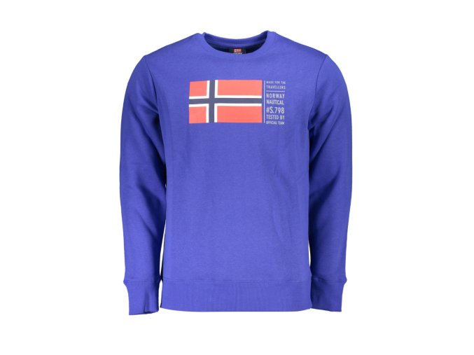 NORWAY 1963 Perfektná Pánska Mikina Modrá (Veľkosť L, Farba modrá)