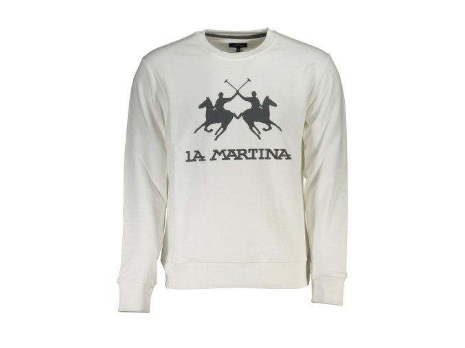 LA MARTINA Perfektná Pánska Mikina Biela (Veľkosť XL, Farba Biela)