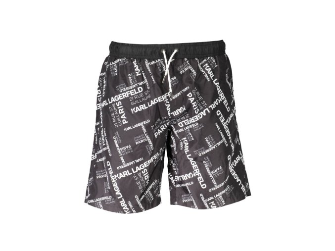 KARL LAGERFELD BEACHWEAR Perfektné Pánske Plavky Čierna (Veľkosť S, Farba čierna)
