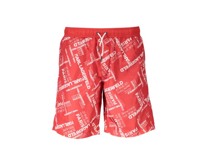 KARL LAGERFELD BEACHWEAR Perfektné Pánske Plavky Červená (Veľkosť S, Farba červená)