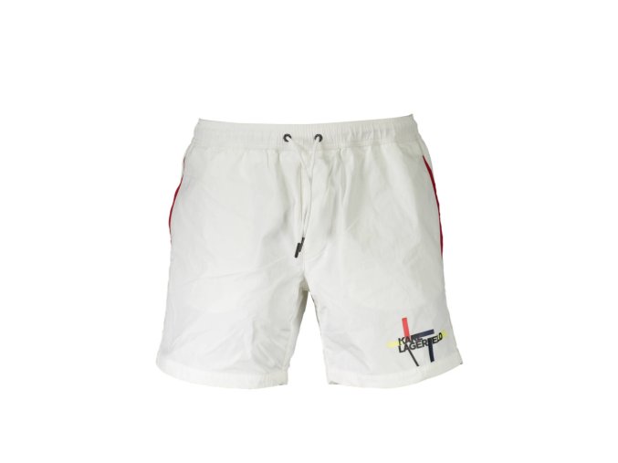 KARL LAGERFELD BEACHWEAR Perfektné Pánske Plavky Biela (Veľkosť S, Farba Biela)