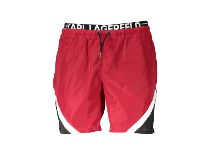 KARL LAGERFELD BEACHWEAR Perfektné Pánske Plavky Červená (Veľkosť S, Farba červená)