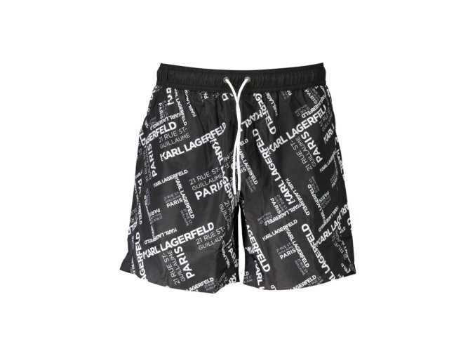 KARL LAGERFELD BEACHWEAR Perfektné Pánske Plavky Čierna (Veľkosť S, Farba čierna)