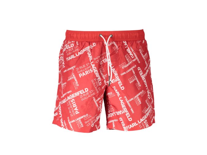KARL LAGERFELD BEACHWEAR Perfektné Pánske Plavky Červená (Veľkosť S, Farba červená)