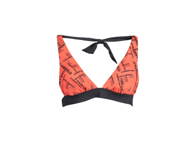 KARL LAGERFELD BEACHWEAR Perfektné Dámske Plavky Vrchný diel Červená (Veľkosť S, Farba červená)