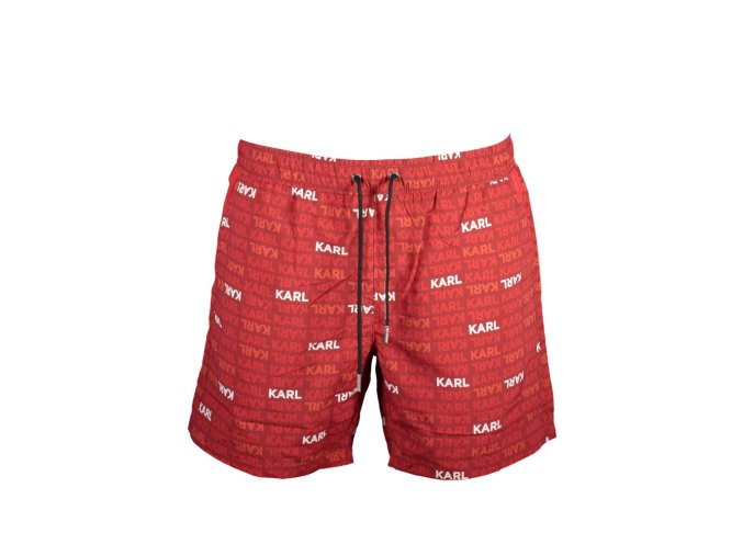KARL LAGERFELD BEACHWEAR Perfektné Pánske Plavky Červená (Veľkosť S, Farba červená)