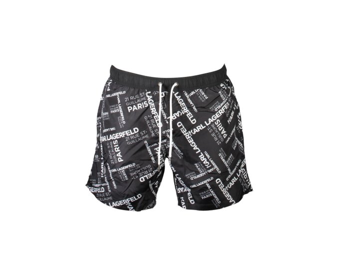 KARL LAGERFELD BEACHWEAR Perfektné Pánske Plavky Čierna (Veľkosť S, Farba čierna)