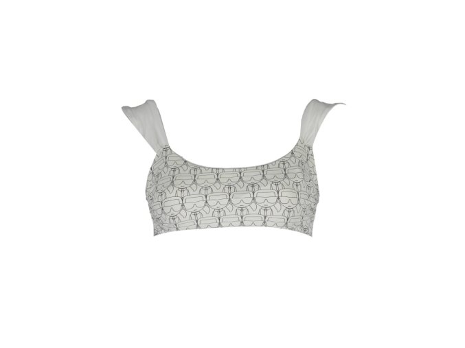 KARL LAGERFELD BEACHWEAR Perfektné Dámske Plavky Vrchný diel Biela (Veľkosť XS, Farba Biela)