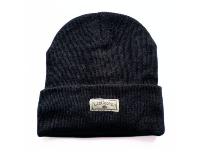 Lee Cooper Zimná Úpletová Čiapka s vnútorným Fleecom Unisex modrá (Farba modrá)