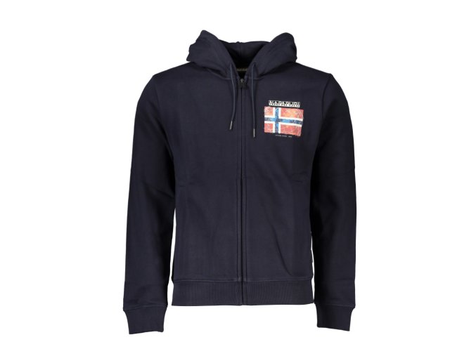 Napapijri Perfektná Pánska Mikina na zips Modrá (Veľkosť S, Farba modrá)