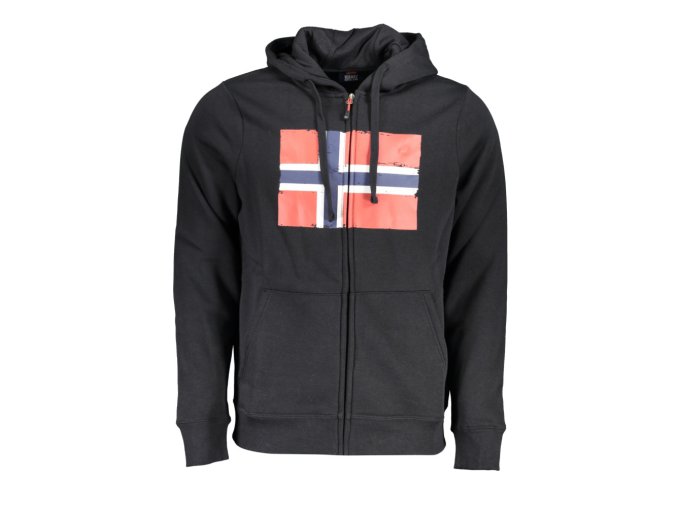 NORWAY 1963 Perfektná Pánska Mikina na zips Čierna (Veľkosť M, Farba čierna)