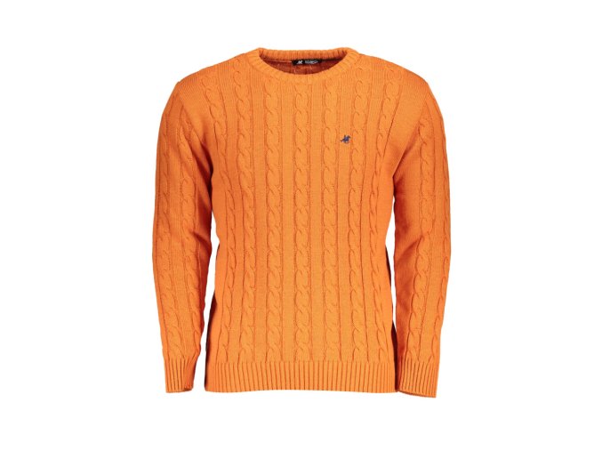 U.S. GRAND POLO Štýlový Pánsky Pulóver Oranžová (Veľkosť 2XL, Farba oranžová)