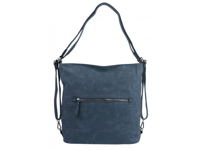 Veľká dámska kabelka cez rameno / batoh modrá