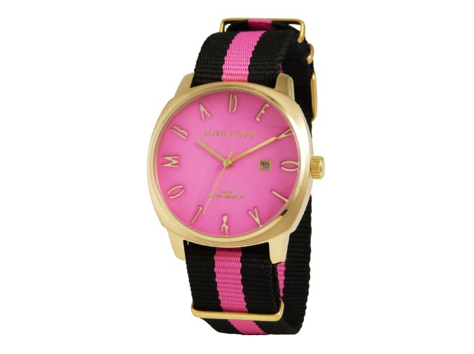 Pánske Hodinky DEVOTA & LOMBA DL008MSPBK-PK-02PINK 42MM