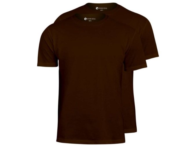 Pánske Tričko Stark Soul® set 2 kusy hnedé (Veľkosť S, Farba Hnedá)