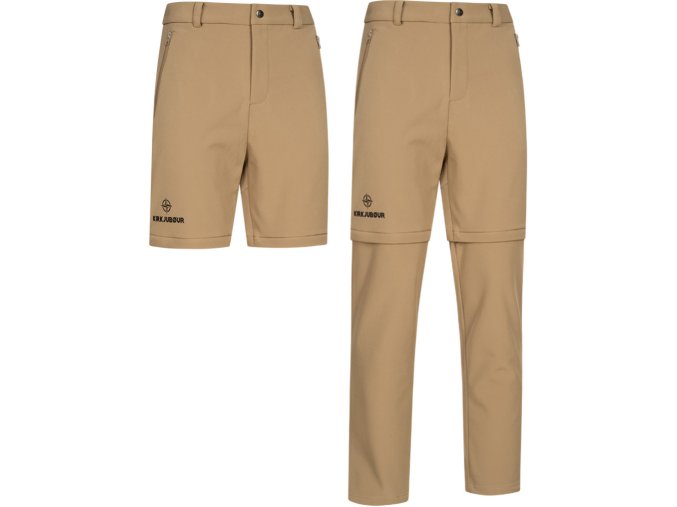 KIRKJUBOUR KIRKJUBOUR® Zip-Off Men 2-in-1 Trekking and Hiking Pants Brown