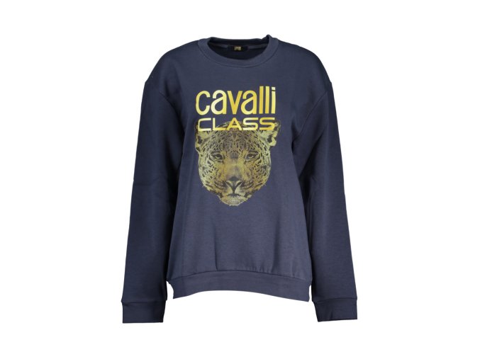 CAVALLI CLASS Perfektná Dámska Mikina Modrá