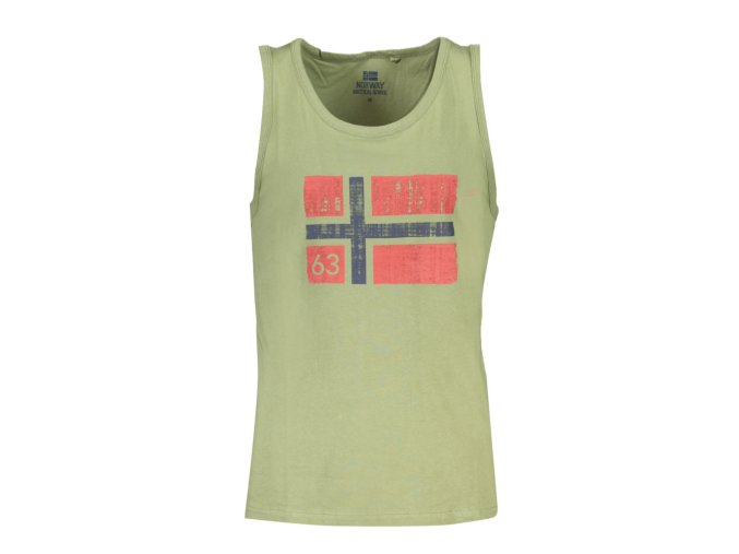 NORWAY 1963 Perfektné Pánske Tielko Zelená (Veľkosť M, Farba zelená)