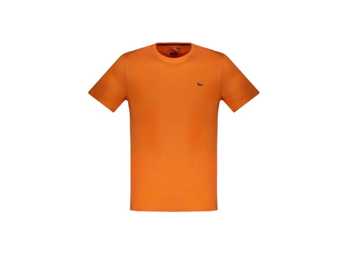 HARMONT & BLAINE Perfektné Pánske Tričko Krátky Rukáv Oranžová (Veľkosť S, Farba oranžová)