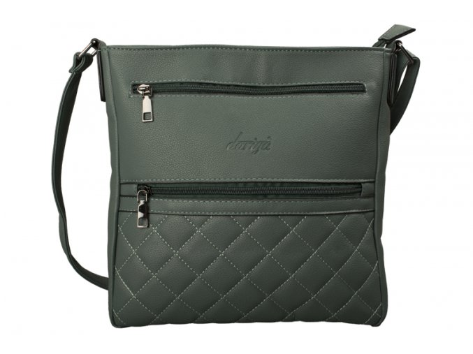 Dámska Taška cez rameno dariya® s prešívaným vzorom 27x27x10cm tmavo zelená (Farba zelená)