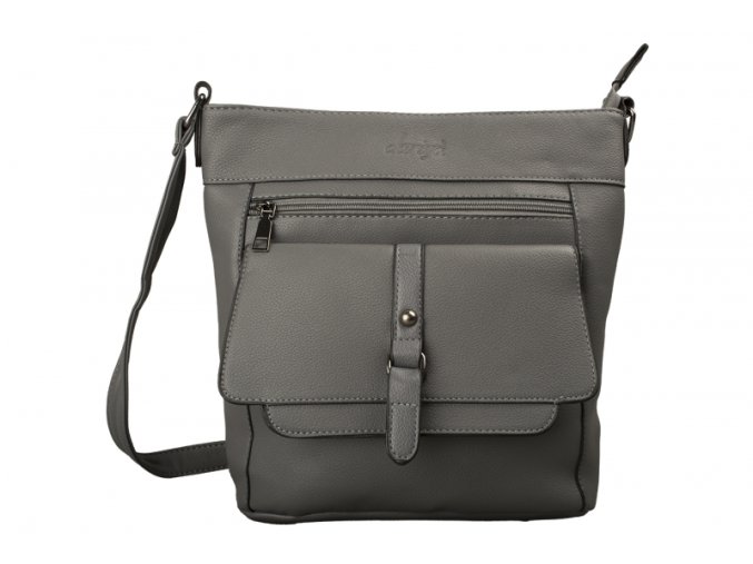 Dámska Taška cez rameno dariya® s predným vreckom a chlopňou 22x26,5x11cm sivá (Farba šedá)