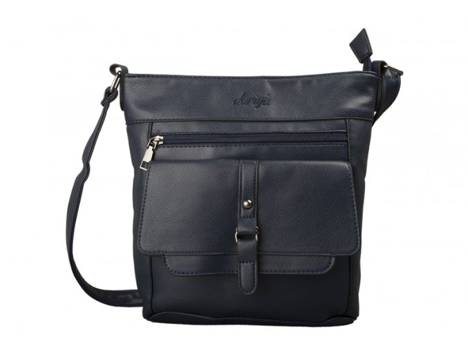 Dámska Taška cez rameno dariya® s predným vreckom a chlopňou 22x26,5x11cm tmavo modrá (Farba modrá)