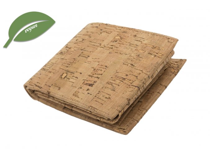 Pánska Peňaženka Vegánsky Korok dariya® Udržateľná 12x9,5cm hnedá (Farba Hnedá)