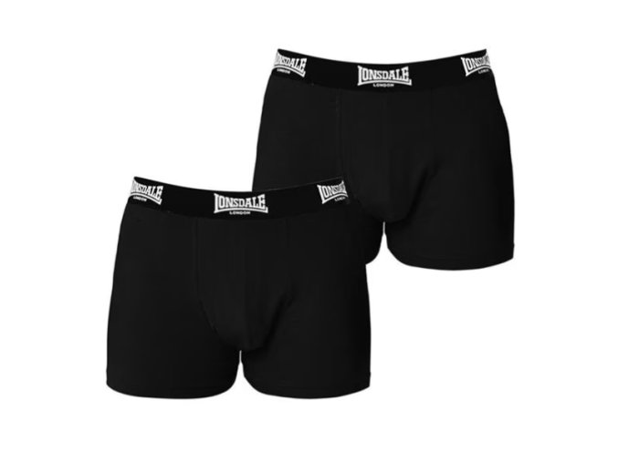 Prémiové Pánske Trenky Lonsdale 2ks čierne (Veľkosť S, Farba čierna)
