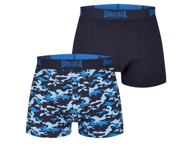 Prémiové Pánske Trenky Lonsdale 2ks modré camo