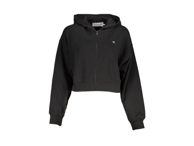 Calvin Klein Perfektná Dámska Mikina so zipsom Čierna (Veľkosť XS, Farba čierna)