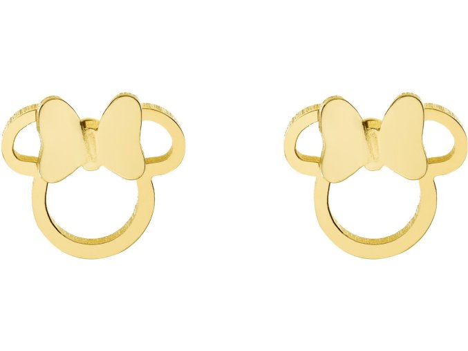 Disney detské náušnice Minnie Mouse pozlátená oceľ E600181YL-B.SK