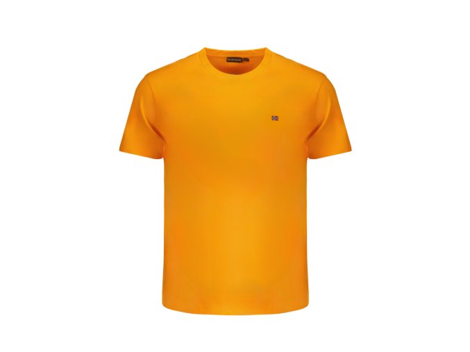 Napapijri Perfektné Pánske Tričko Krátky Rukáv Oranžová (Veľkosť XL, Farba oranžová)