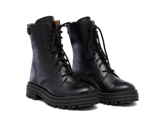 Dámske Kožené Workery Butdam WOR1 X Čierne (Veľkosť 37, Farba čierna)