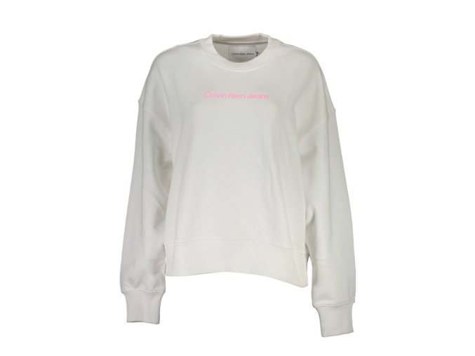 Dámska Mikina bez zipsu Calvin Klein Biela (Veľkosť XL, Farba Biela)