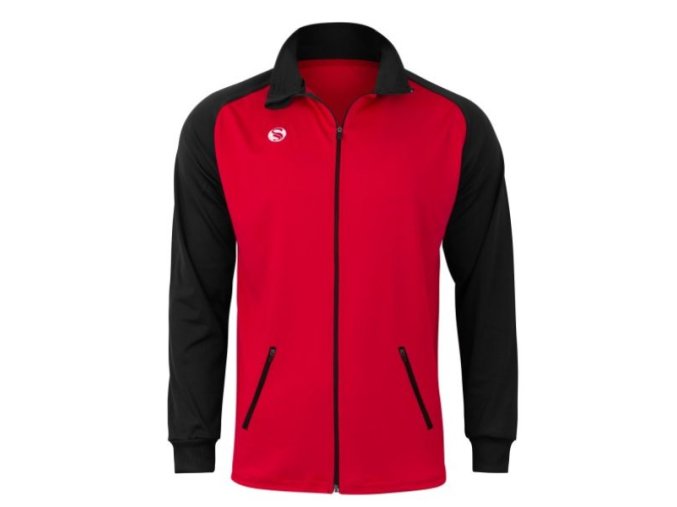 Stark Soul® Warm Up Pánska Tréningová Tepláková Bunda so zipsom červená (Veľkosť S, Farba červená)