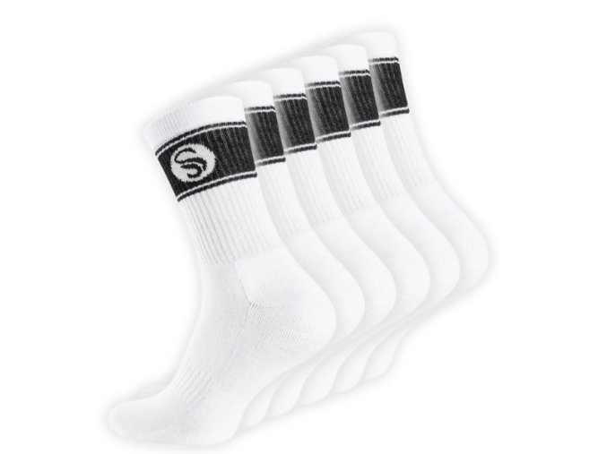 Stark Soul® Retro Look Crew Perfektné Pánske Retro Ponožky 3 páry biele (Veľkosť 39 - 42, Farba Biela)