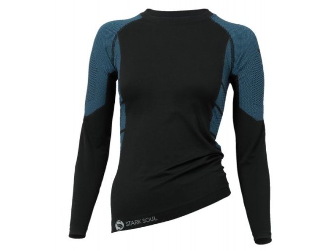 Stark Soul® Dámske Lyžiarske Termoprádlo vrchný diel modré (Veľkosť S - M, Farba modrá)